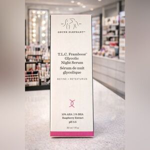 ✨ Drunk Elephant T.L.C. Framboos™ Glycolic Night Serum – 1 oz / 30 ml – NEW ✨